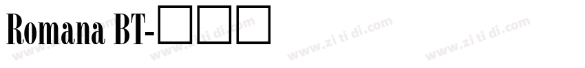 Romana BT字体转换